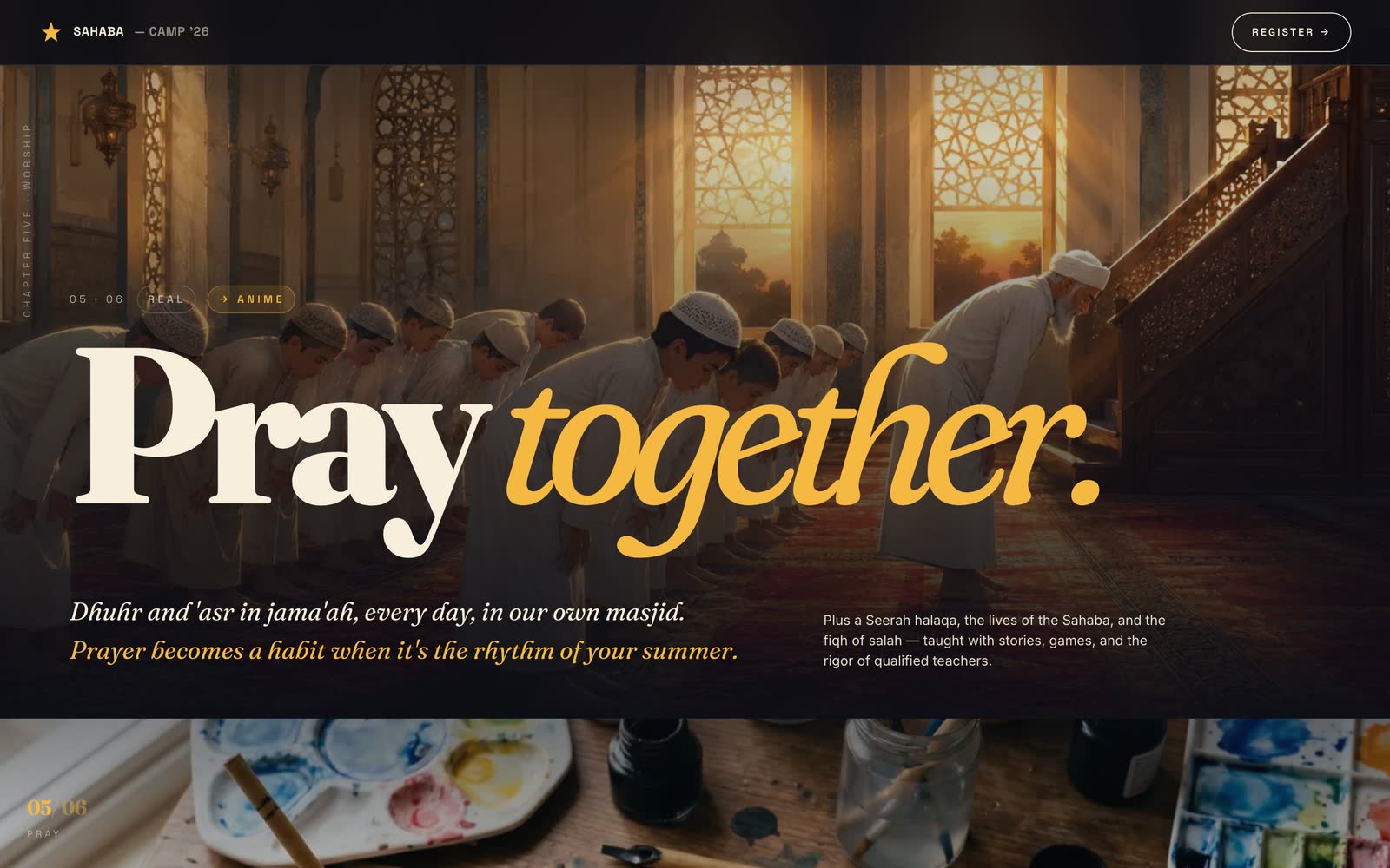 Pray together, the chapter on salah in jama'ah.
