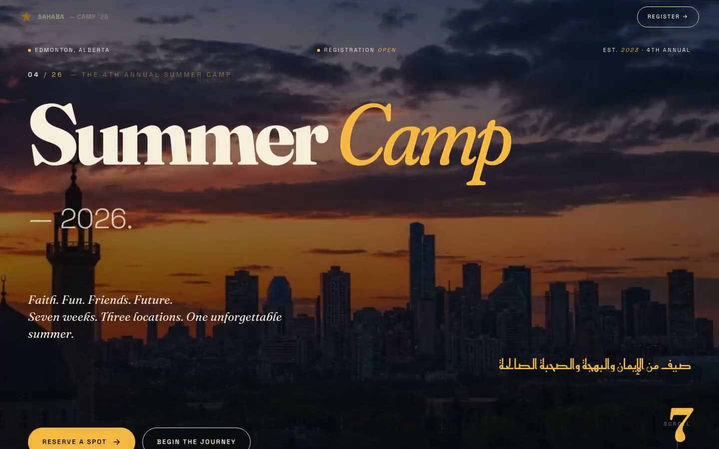 Sahaba Summer Camp, shown in production